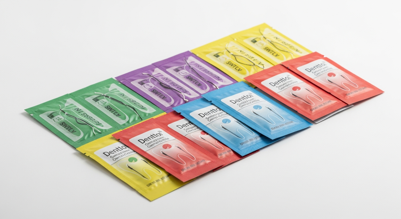 Suturas quirurgicas dentales variedad