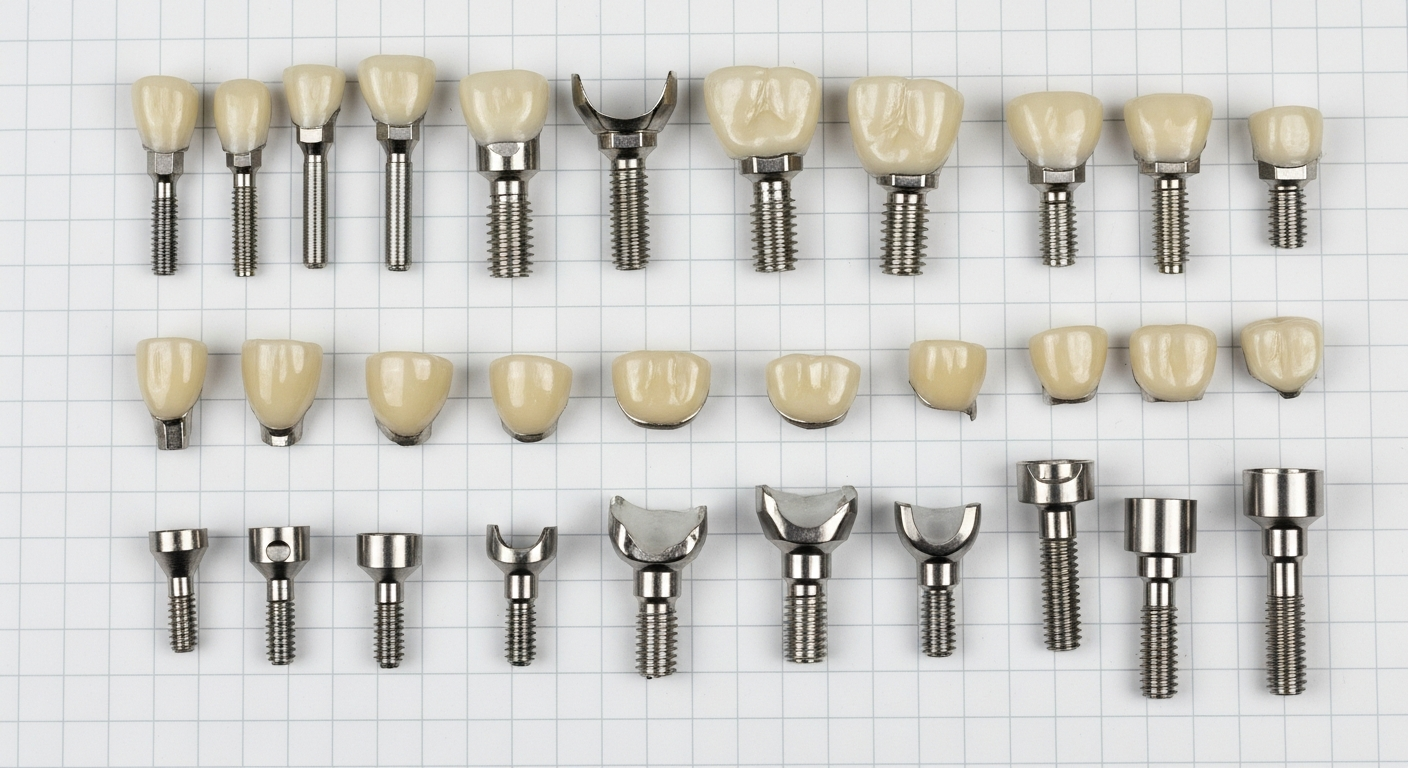 Aditamentos protesicos variedad pilares cofias