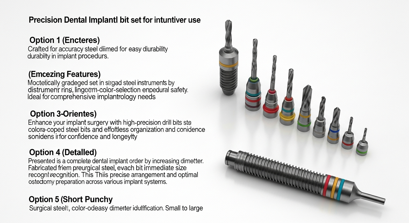 Set fresas implantologia por diametro